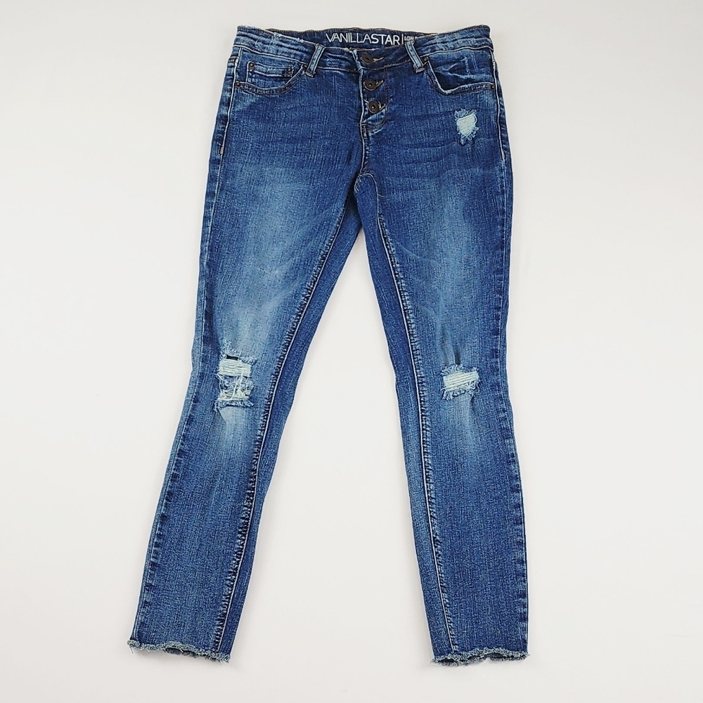 Vanilla Star Distressed Low Rise Skinny Jeans Pants